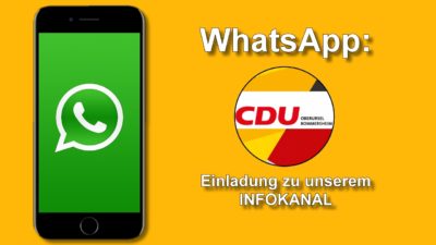 Einladung zum WhatsApp Infokanal der CDU Bommersheim